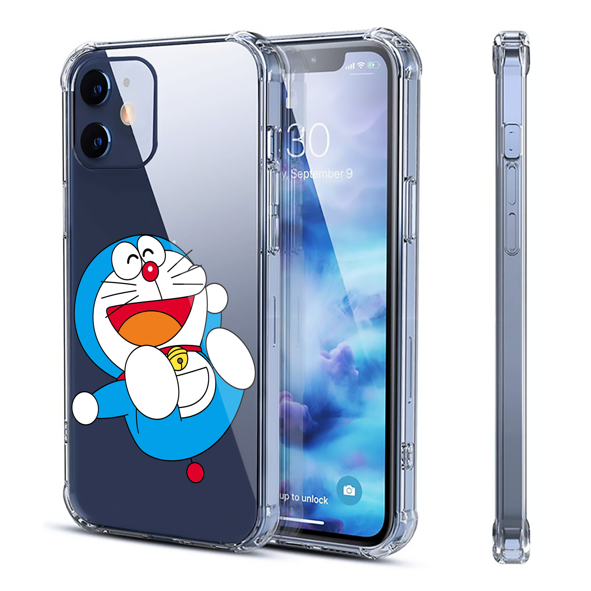 （画像用） ドラえもん Doraemon 【iPhone 12シリーズ対応】透明スマホケース（クリアソフトケース）